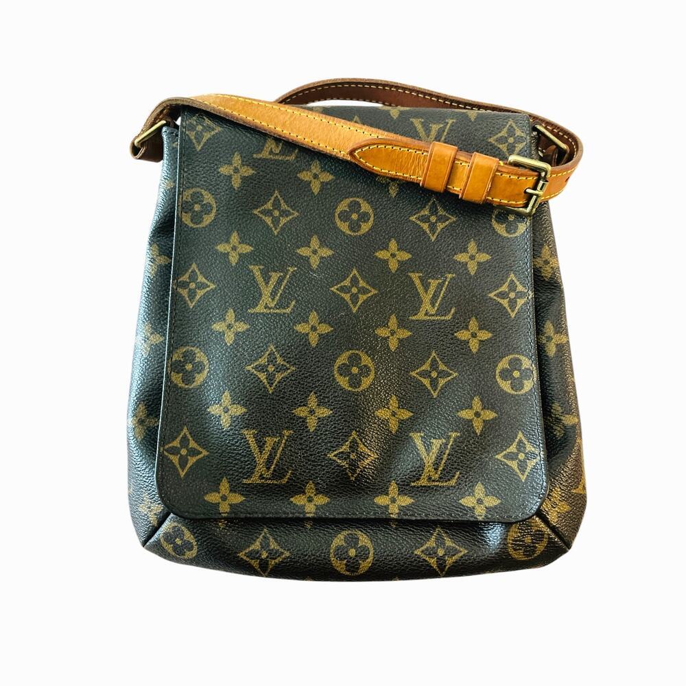 Authentic Vintage LOUIS VUITTON Monogram Musette Salsa Shoulder Bag Brown Canvas